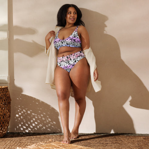 Genderfluid Pride Aloha High-Waisted Bikini